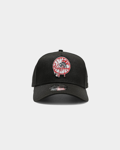 New Era New York Yankees Drip Logo 9FORTY A-Frame Snapback Black