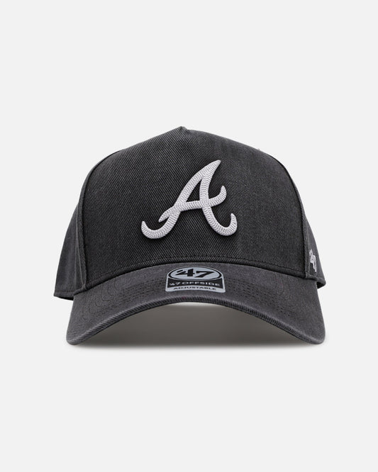 47 Brand Atlanta Braves 'Washed Black' Offside DT Snapback Washed Black