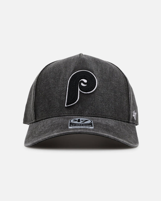 47 Brand Philadelphia Phillies 'Washed Black' Offside DT Snapback Washed Black