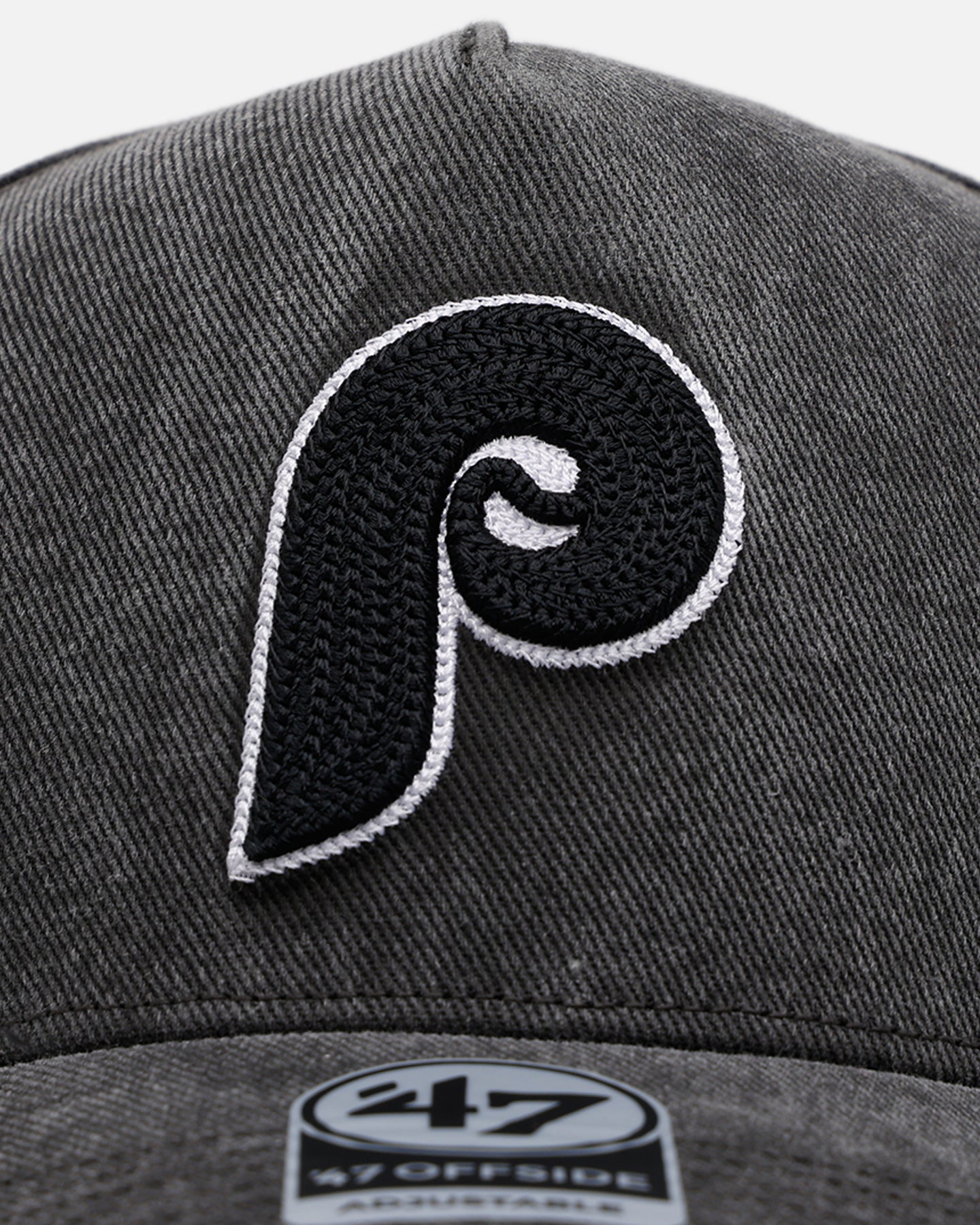 47 Brand Philadelphia Phillies 'Washed Black' Offside DT Snapback Washed Black