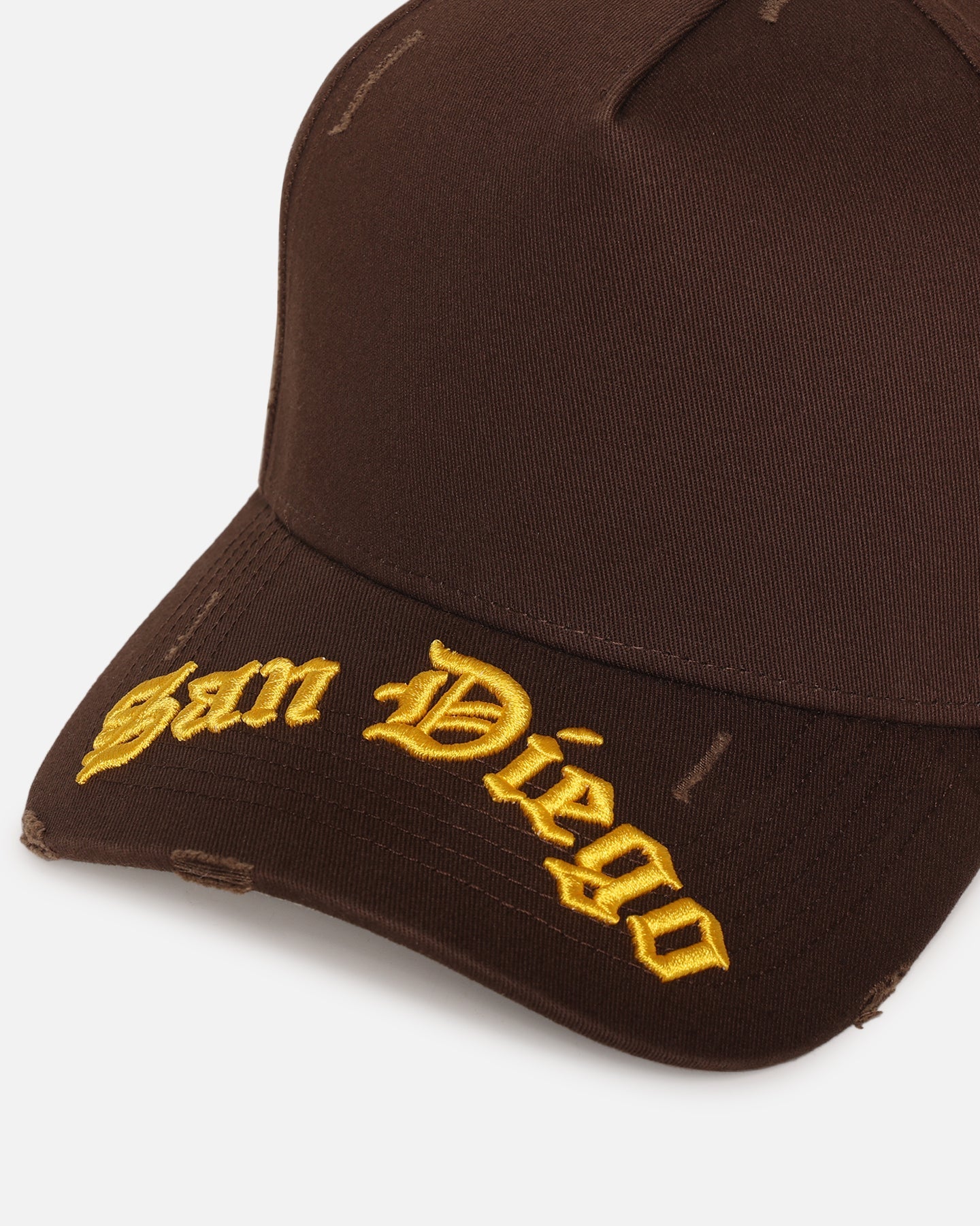 47 Brand San Diego Padres 'Destruct Gothic Visor' 47 Offside Strapback Brown/Brown