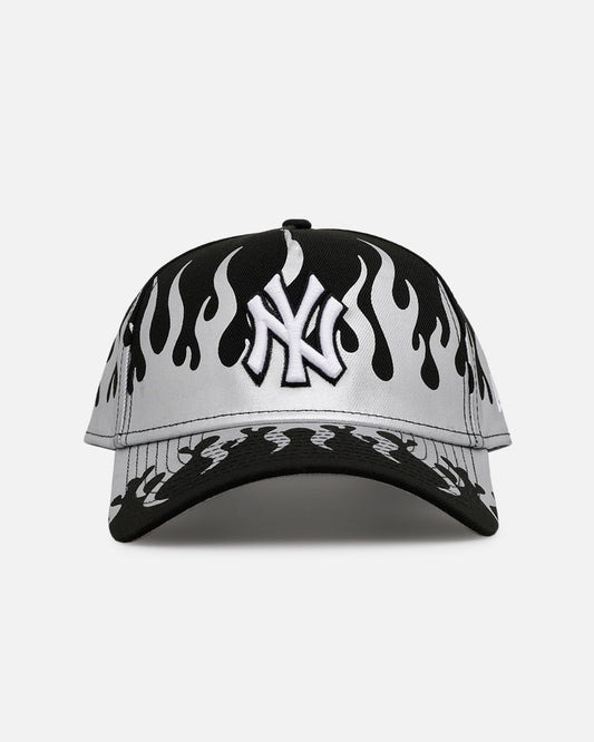 New Era New York Yankees 'Metallic Flames' 9FORTY A-Frame Snapback Black/Silver