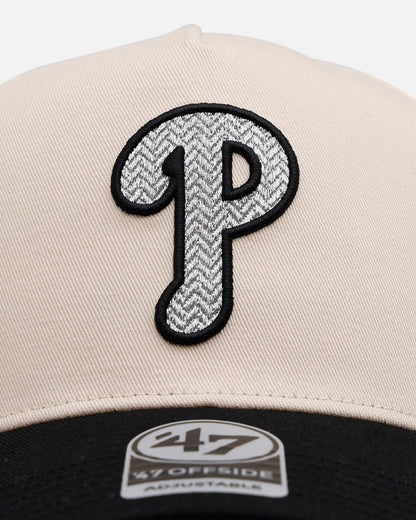47 Brand Philadelphia Phillies 'Herringbone' 47 Offside Snapback Natural/Black