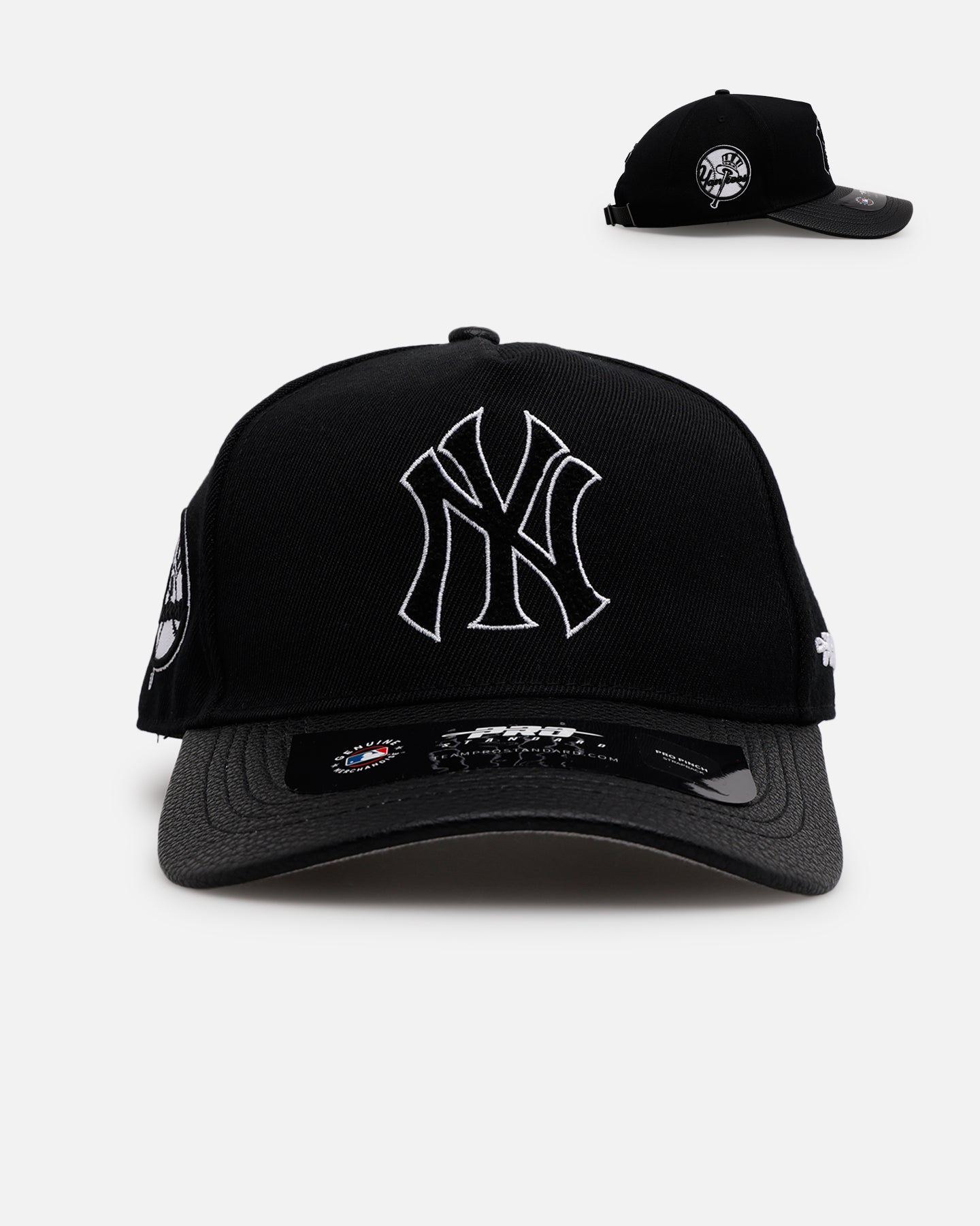 Pro Standard New York Yankees 'Black Chenille' Pro Pinch Strapback Black