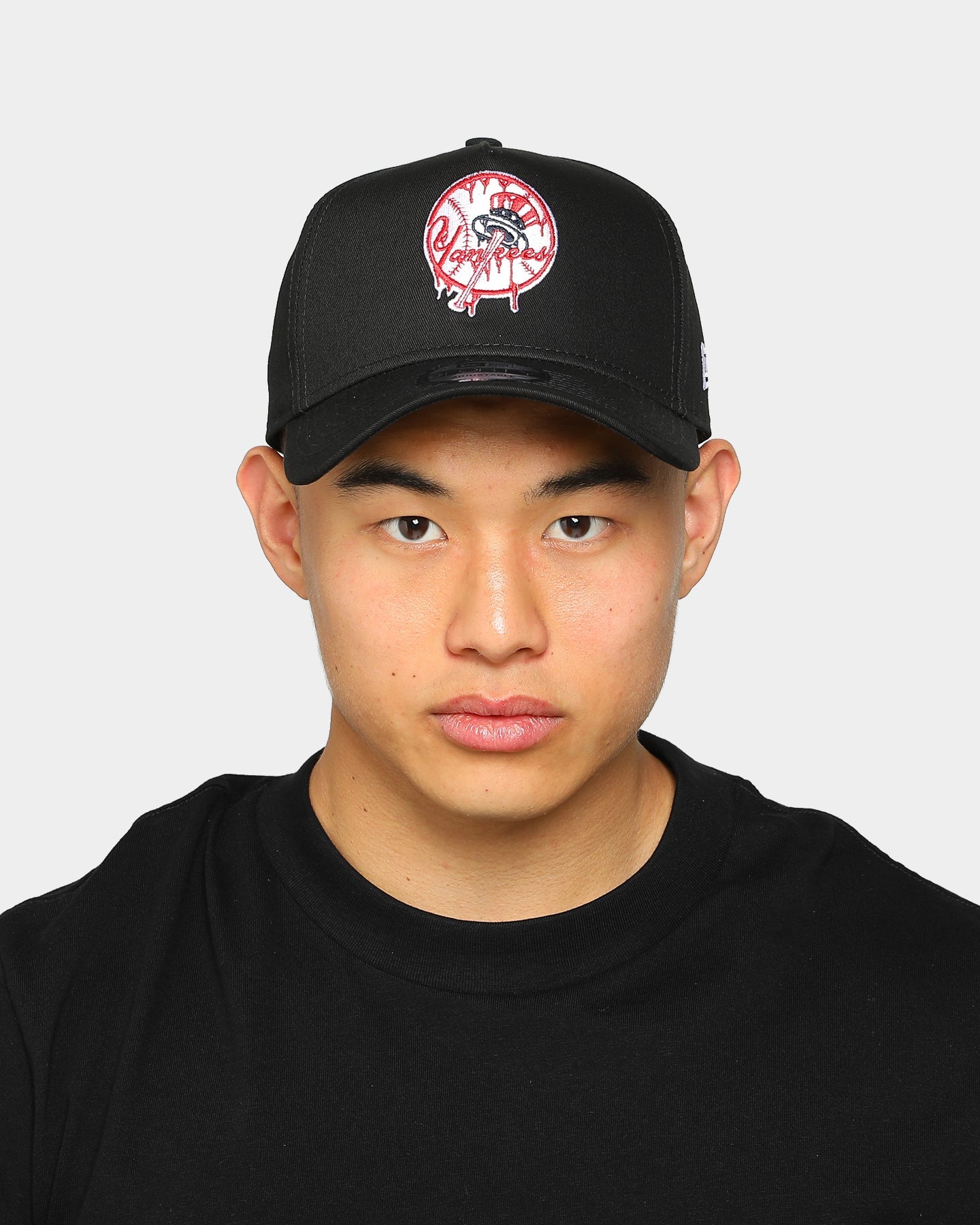 New Era New York Yankees Drip Logo 9FORTY A-Frame Snapback Black