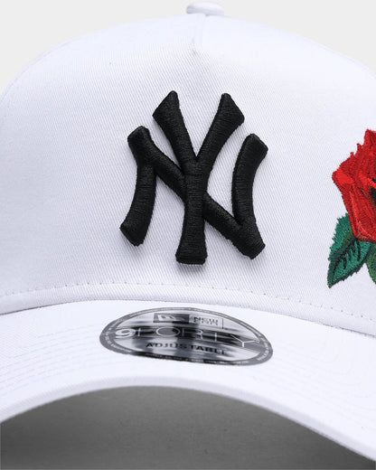 New Era New York Yankees 'Rose Emblem'  9FORTY A-Frame Snapback White/Black