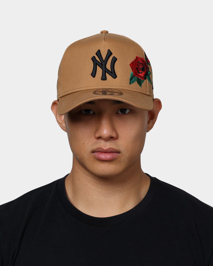 New Era New York Yankees 'Rose Emblem' 9FORTY A-Frame Snapback Wheat/Black