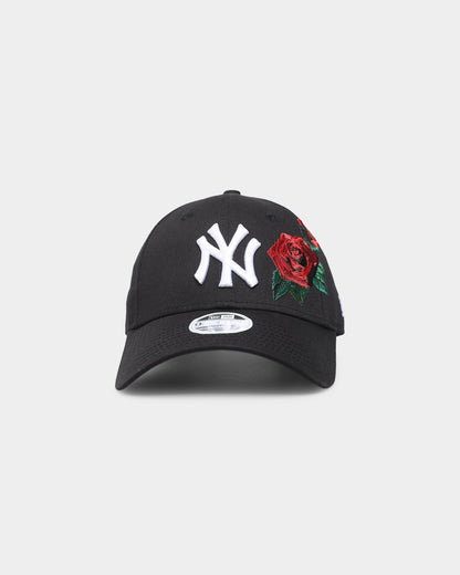 New Era Women's New York Yankees 'Rose Emblem' 9FORTY A-Frame Snapback Black/Rose