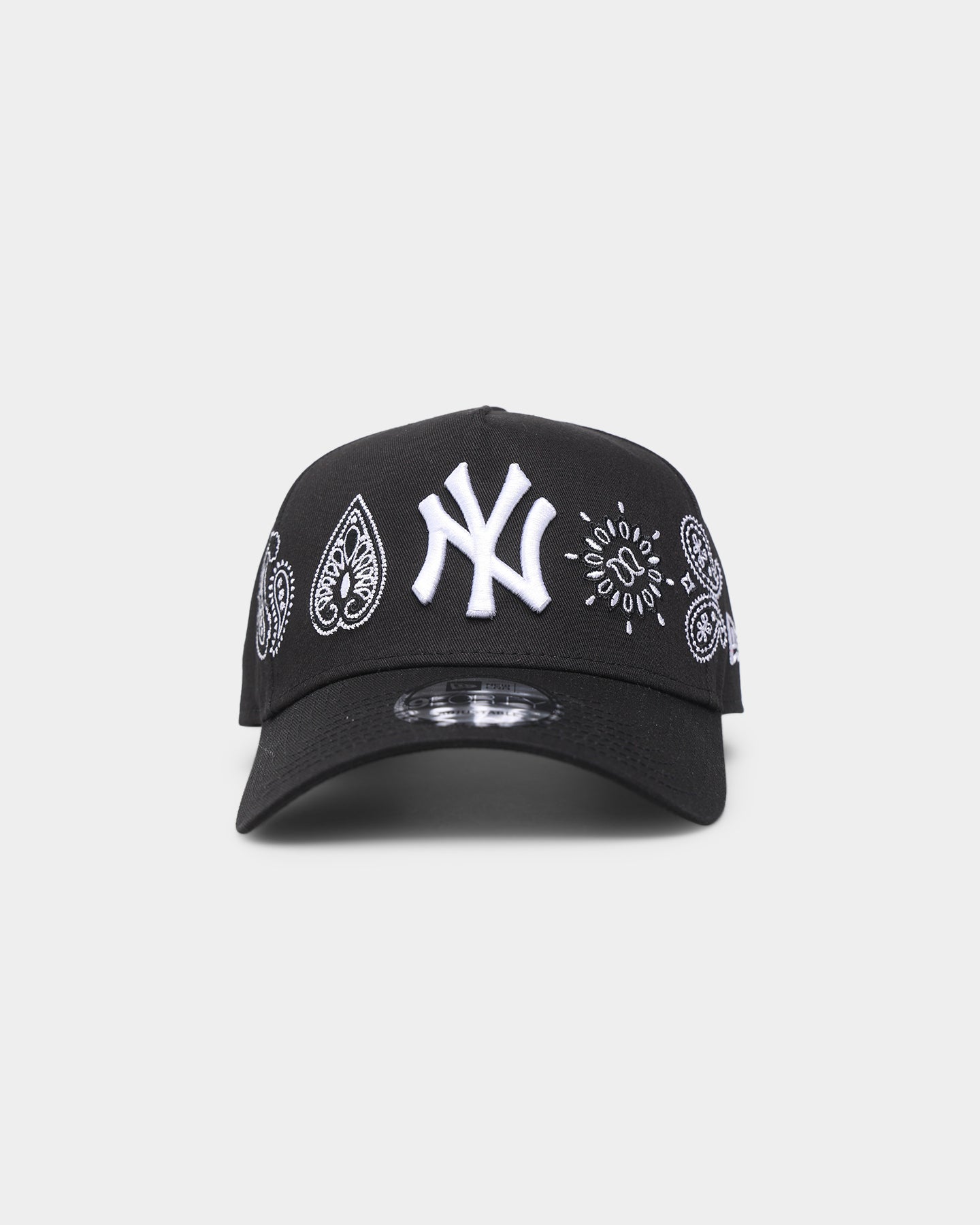 New Era New York Yankees 'Paisley Logo' 9FORTY A-Frame Snapback Black