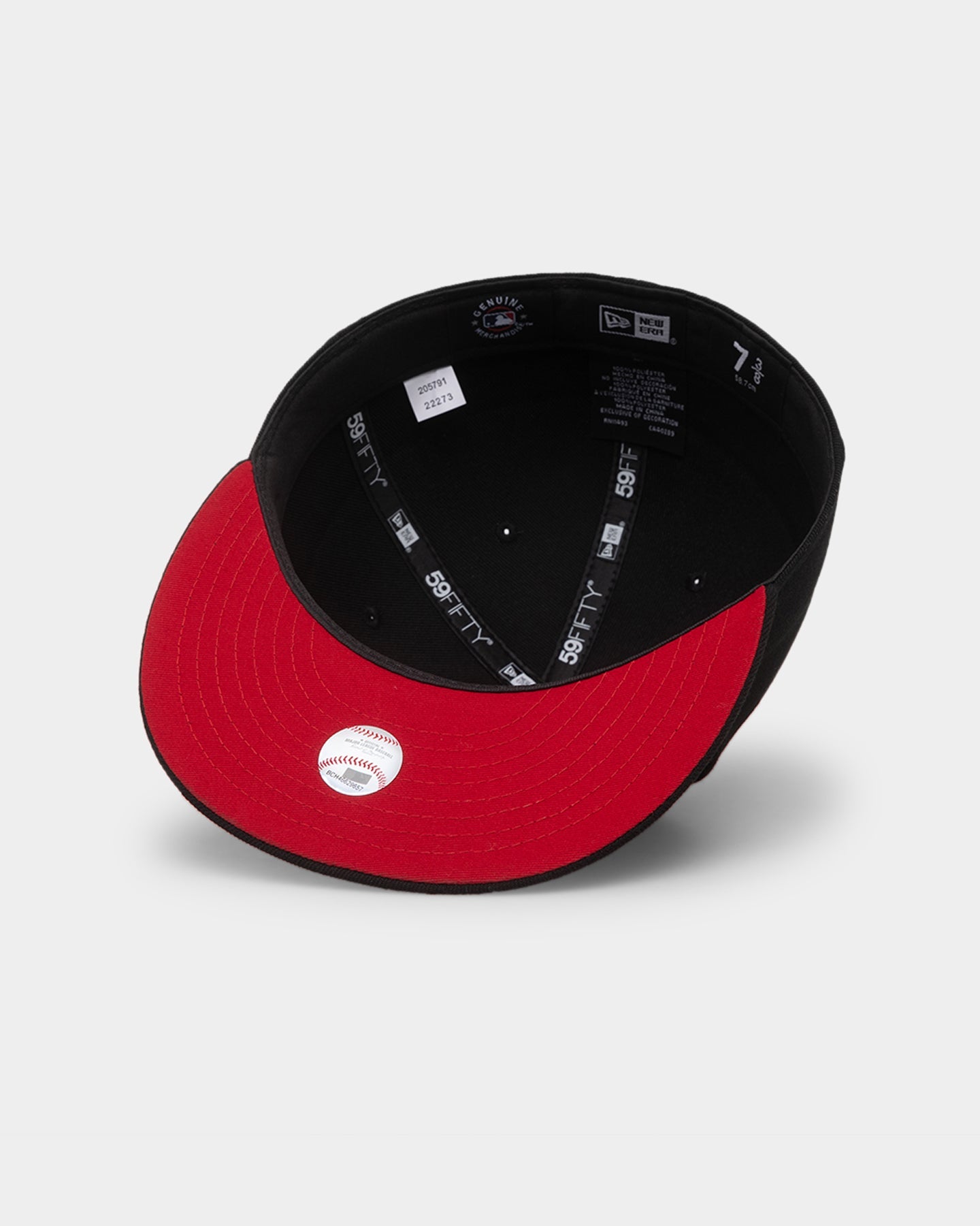 New Era New York Yankees "Scarlet Bottom" 59FIFTY Fitted Black/Scarlet