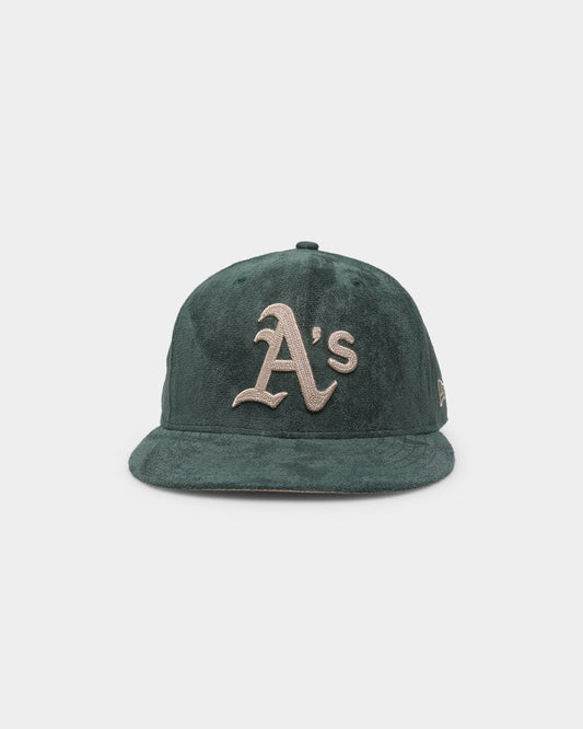 New Era Oakland Athletics 'Forest Suede & Camel' 59FIFTY Fitted Dark Green