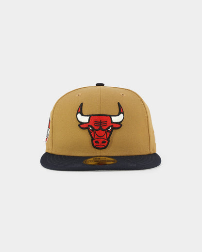 New Era Chicago Bulls 'Midnight Harvest 2-Tone' 59FIFTY Fitted Wheat/Navy