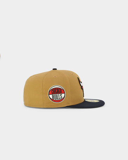 New Era Chicago Bulls 'Midnight Harvest 2-Tone' 59FIFTY Fitted Wheat/Navy