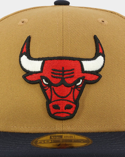 New Era Chicago Bulls 'Midnight Harvest 2-Tone' 59FIFTY Fitted Wheat/Navy