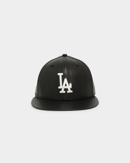 New Era Los Angeles Dodgers 'Core PU Leather' 59FIFTY Fitted Black/White