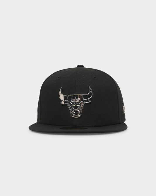 New Era Chicago Bulls 'Metal Badge' 59FIFTY Fitted Black/Silver