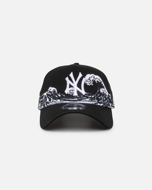 New Era New York Yankees "Wave" 9FORTY A-Frame Snapback Black/White