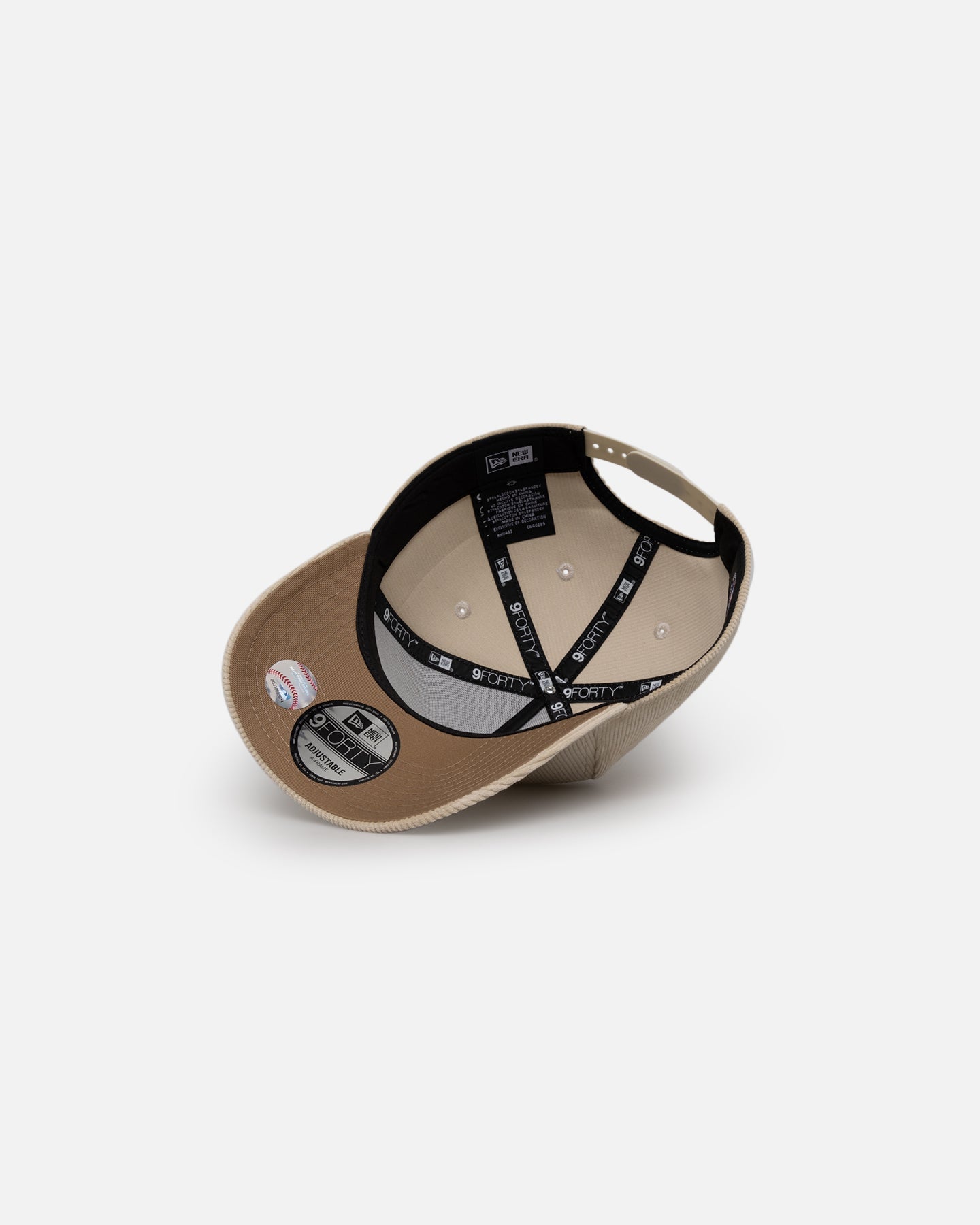 New Era New York Yankees 'Micro Cord Cream' 9FORTY A-Frame Snapback Cream/White