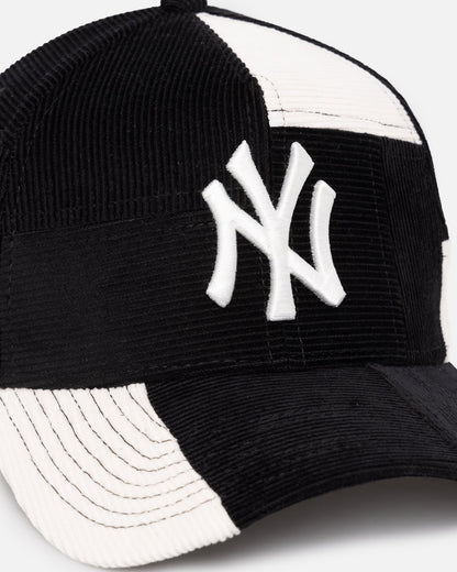 New Era New York Yankees 'Patchwork Corduroy' 9FORTY A-Frame Snapback Black/Cream