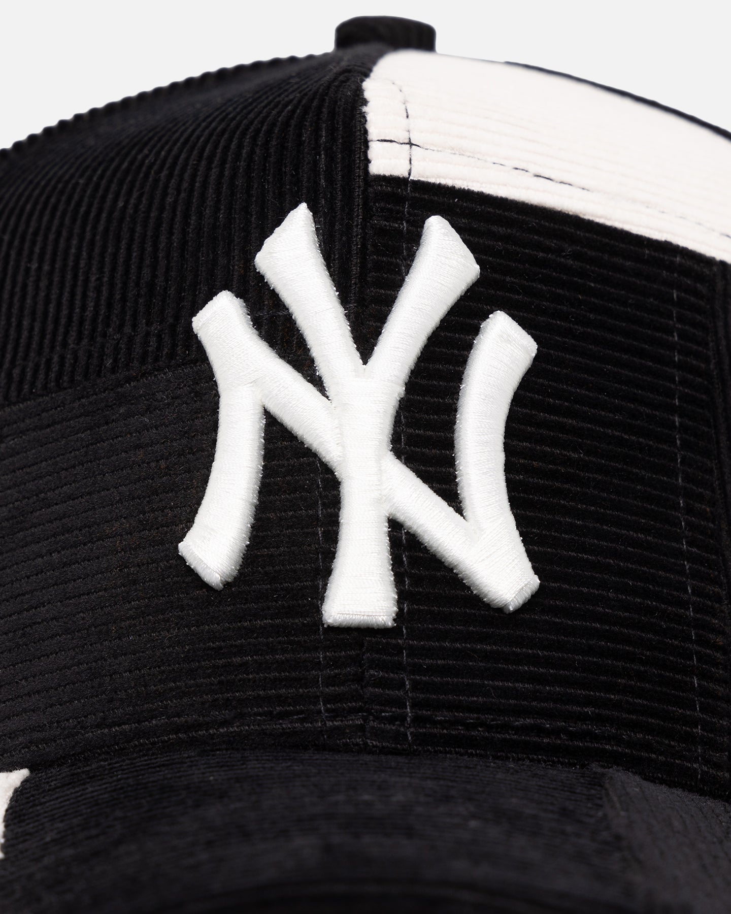 New Era New York Yankees 'Patchwork Corduroy' 9FORTY A-Frame Snapback Black/Cream