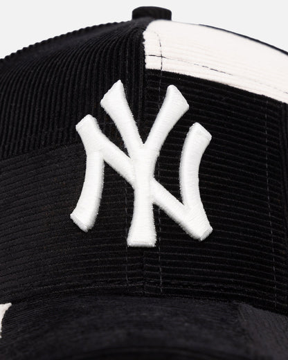 New Era New York Yankees 'Patchwork Corduroy' 9FORTY A-Frame Snapback Black/Cream