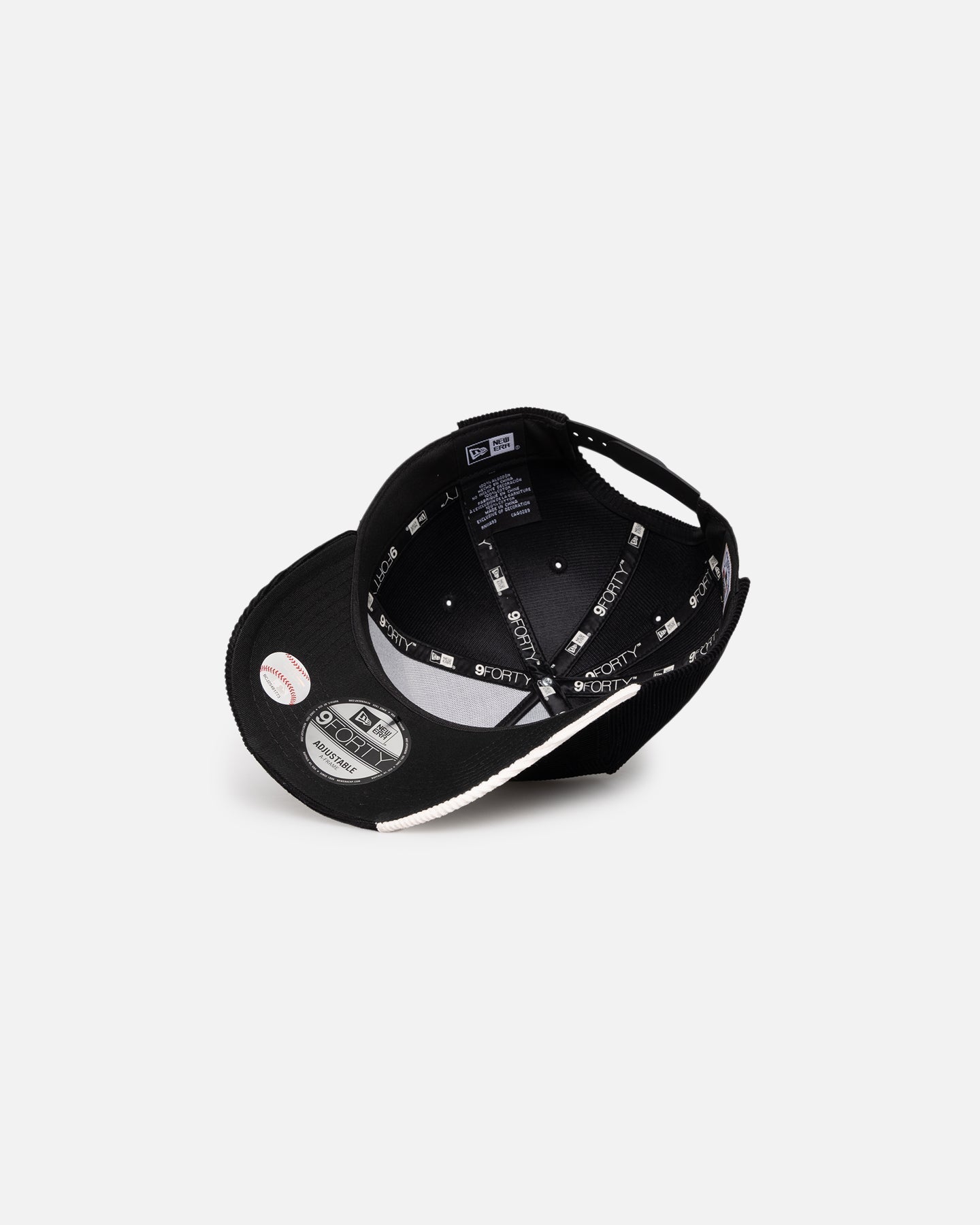 New Era New York Yankees 'Patchwork Corduroy' 9FORTY A-Frame Snapback Black/Cream