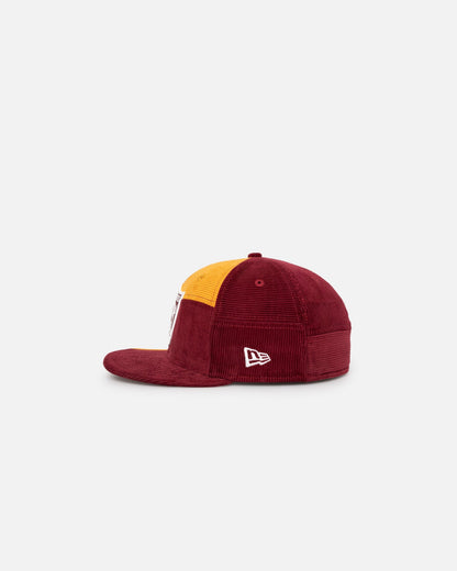 New Era Las Vegas Raiders 'Maroon Patchwork Corduroy' 59FIFTY Fitted Maroon/Yellow