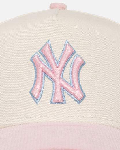 New Era New York Yankees 'Easter Corduroy' 9FORTY A-Frame Snapback White/Pink