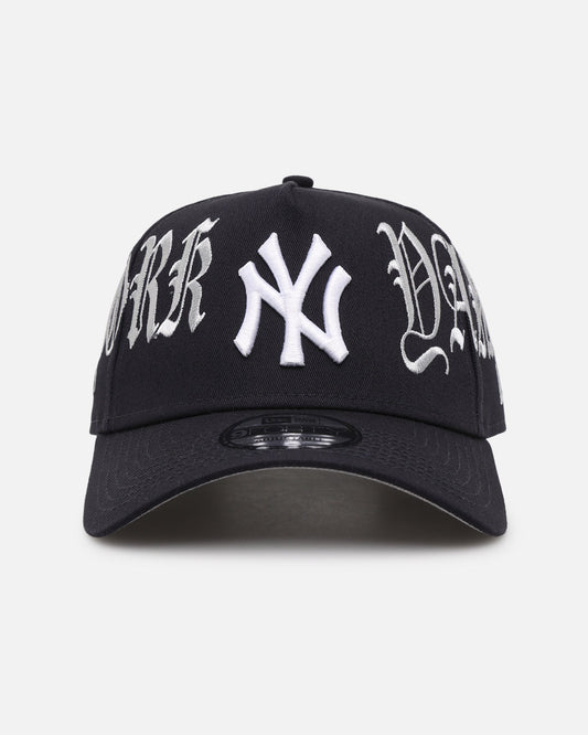 New Era New York Yankees 'Gothic Script' 9FORTY A-Frame Snapback Navy/Grey