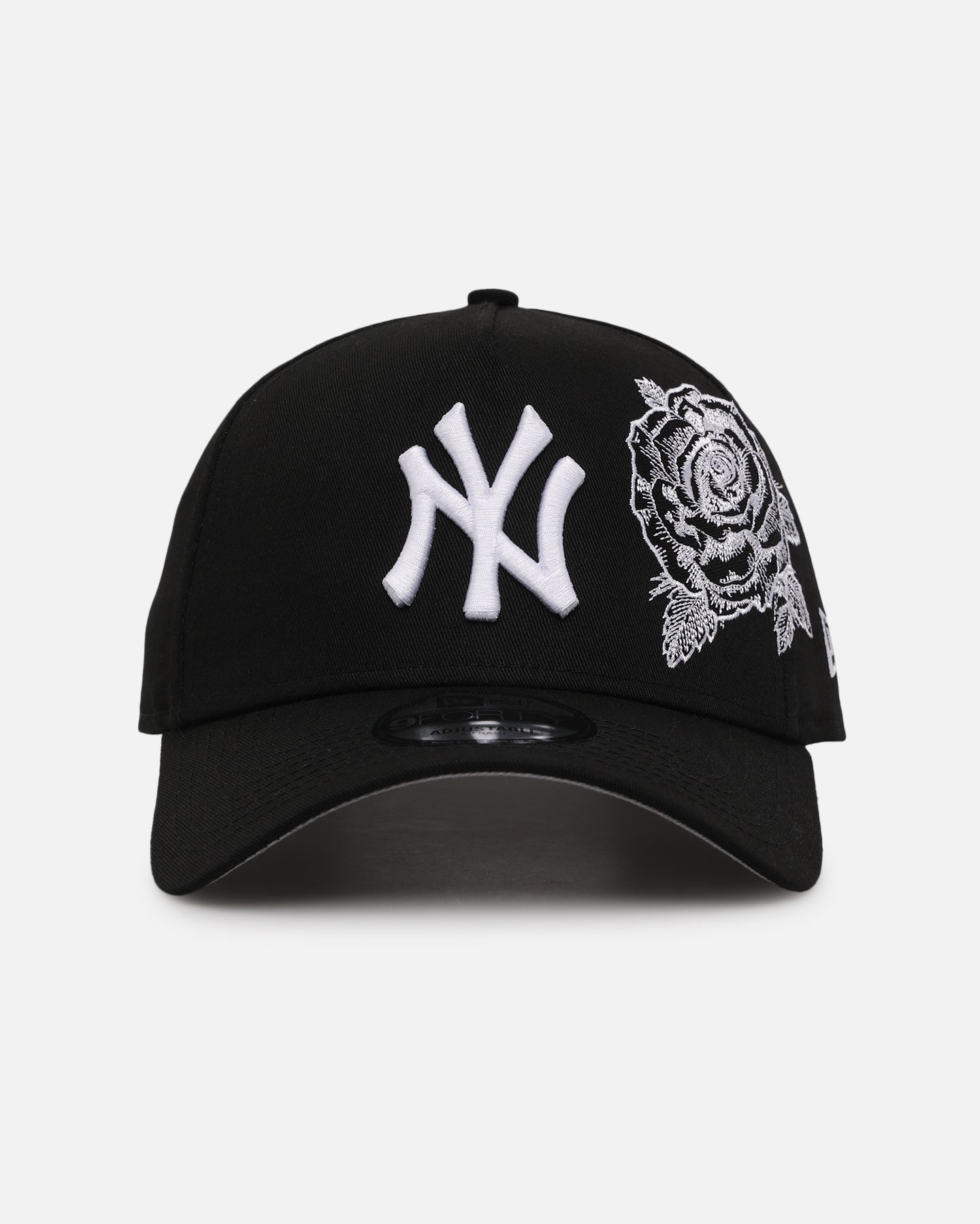New Era New York Yankees 'Ornate Rose' 9FORTY A-Frame Snapback Black/White