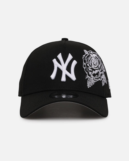 New Era New York Yankees 'Ornate Rose' 9FORTY A-Frame Snapback Black/White